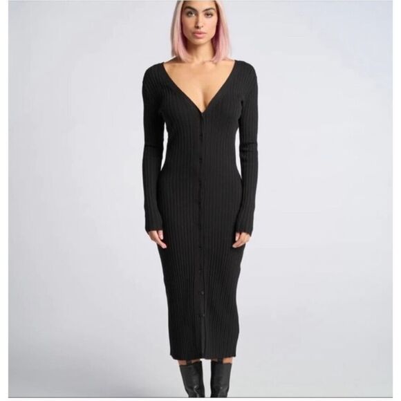 LITA by Ciara Button Down Ribbed Sweater Dress Revolve xxl - Picture 6 of 15